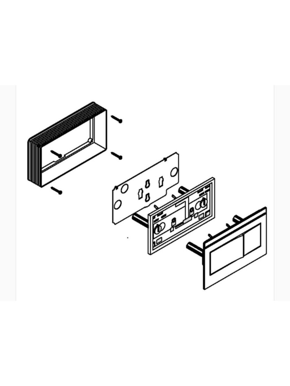 KOHLER 1236014-CP Flush Actuator Kit, Polished Chrome